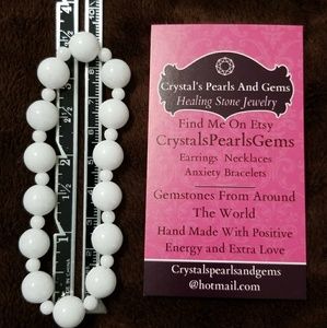 Alabaster Gemstone Healing Stone Bead Bracelet